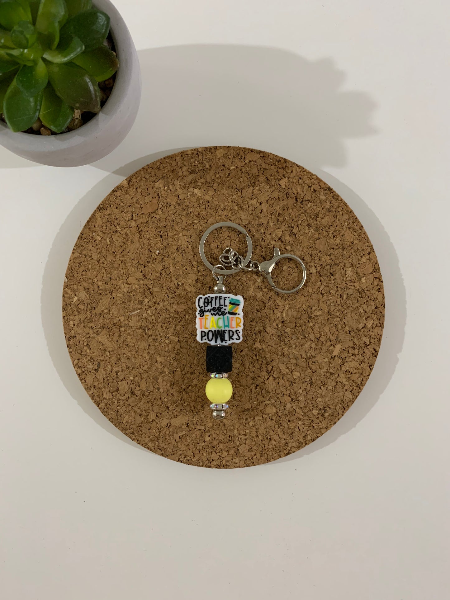 silicone beads keychain
