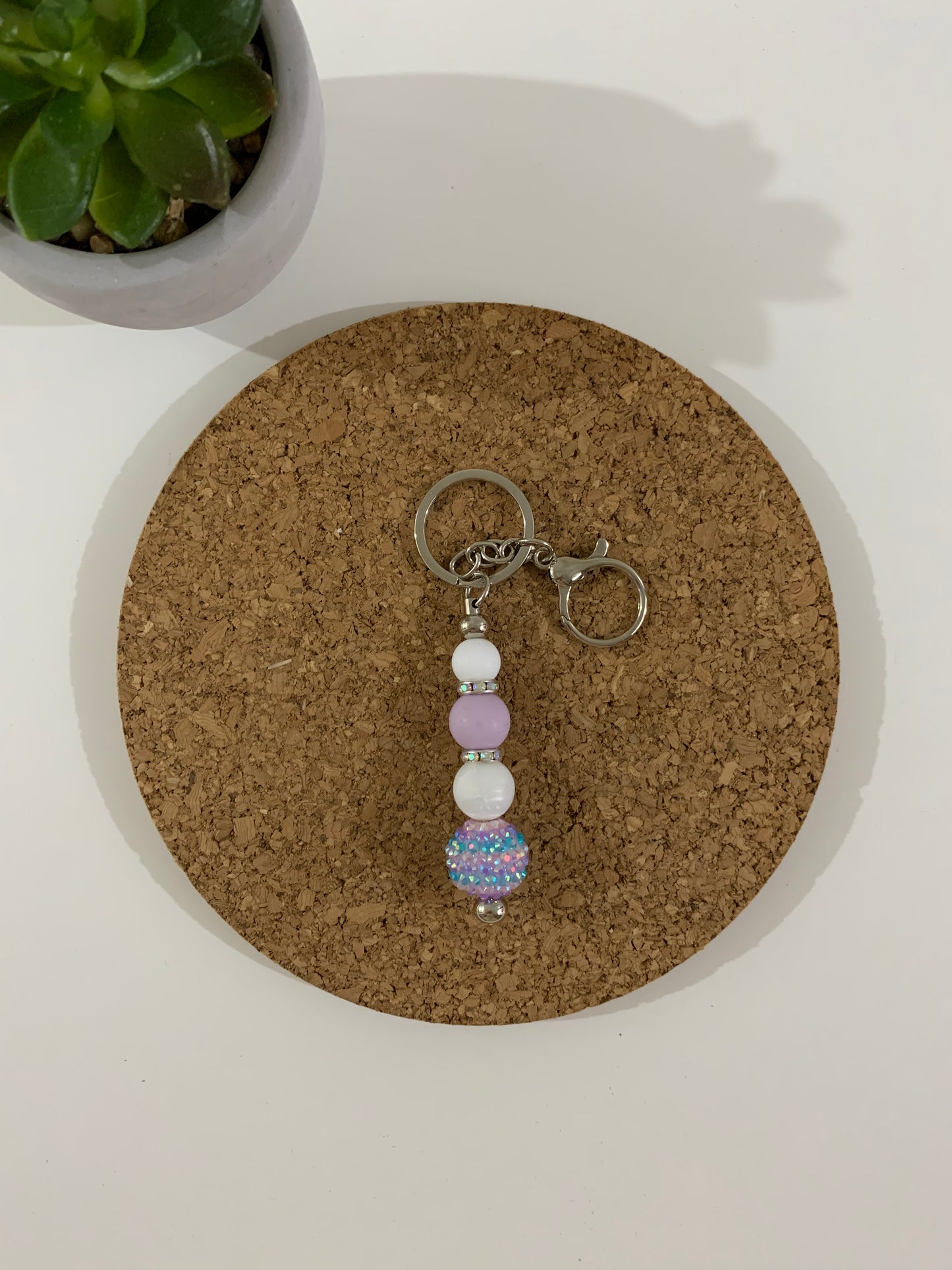 silicone beads keychain