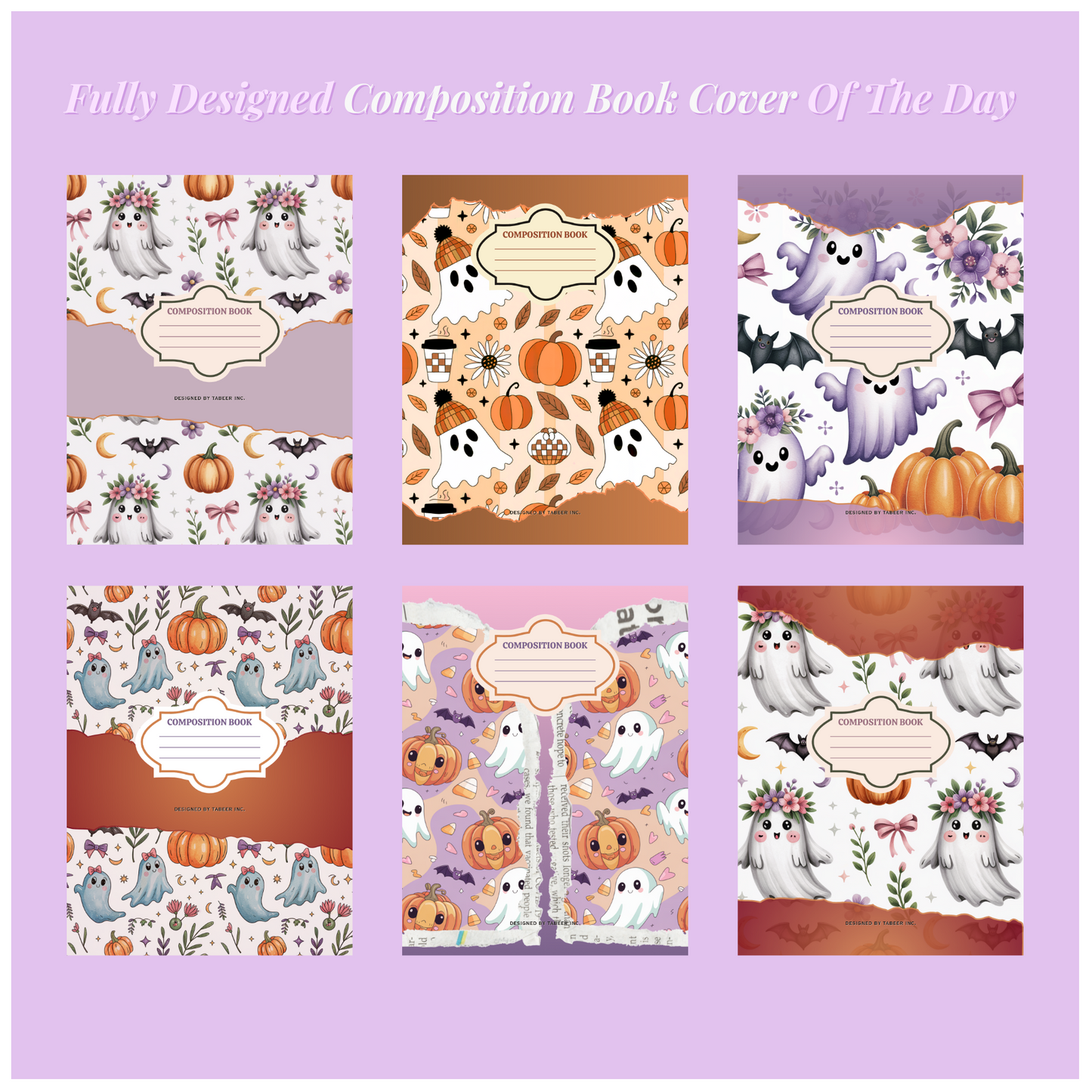 10 Fully Designed Composition Book Cover Bundle Of The Day