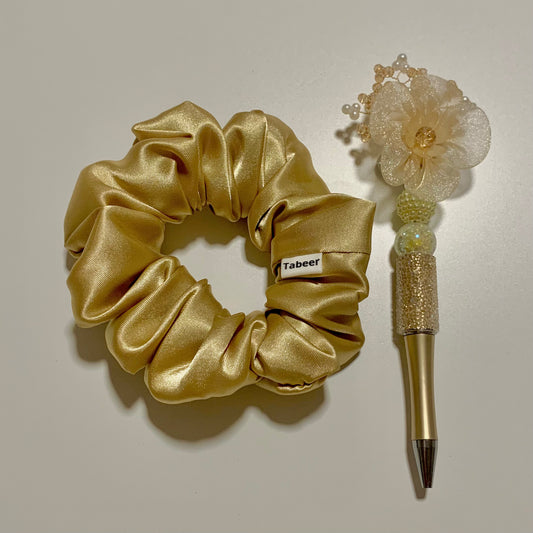 Beaded fancy pen and Scrunchie