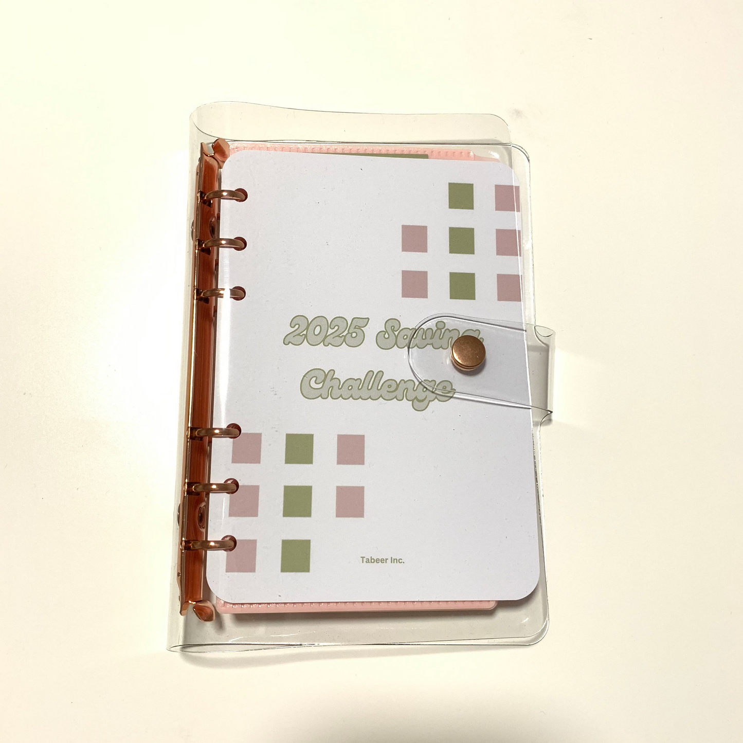 2025 Money saving 52 weeks Challenge Clear A6 Binder