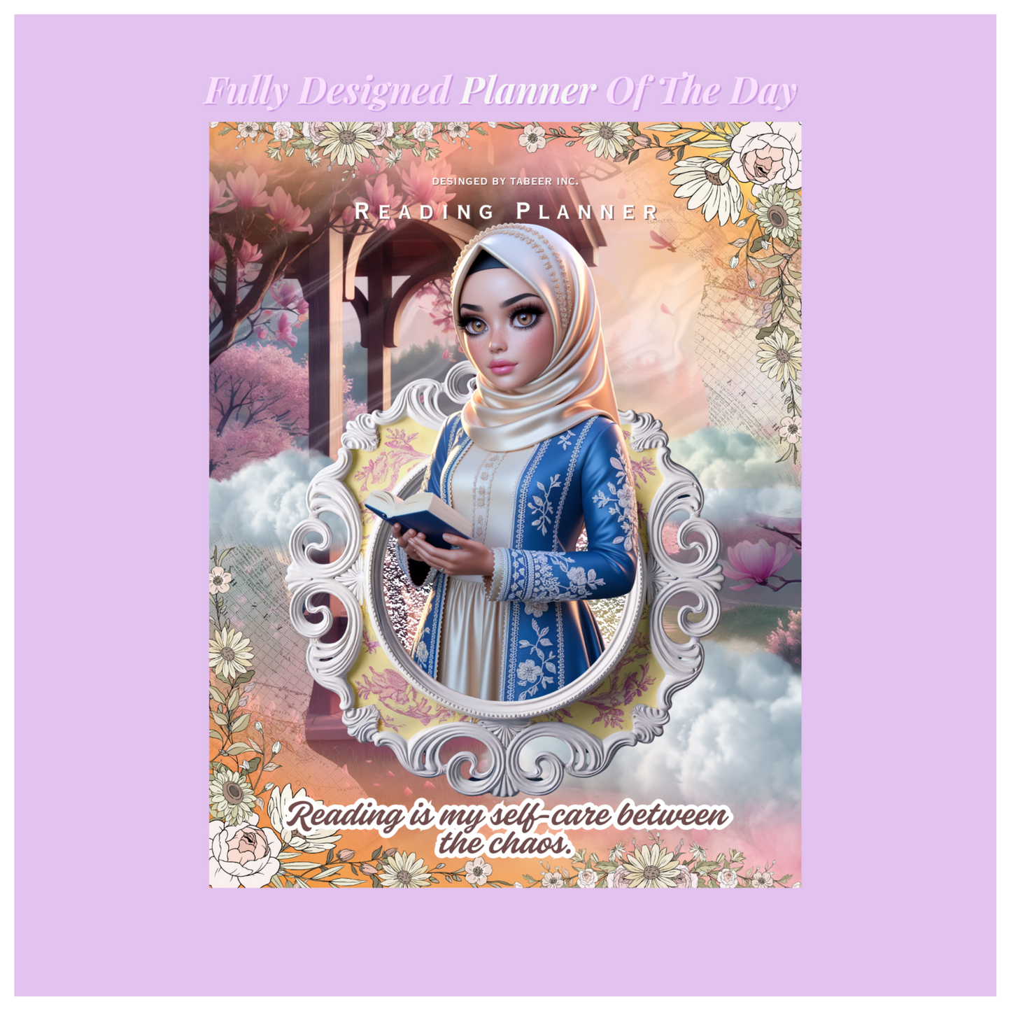 Planner of the Day Fully Designed Digital planner Reading Planner (PLR)