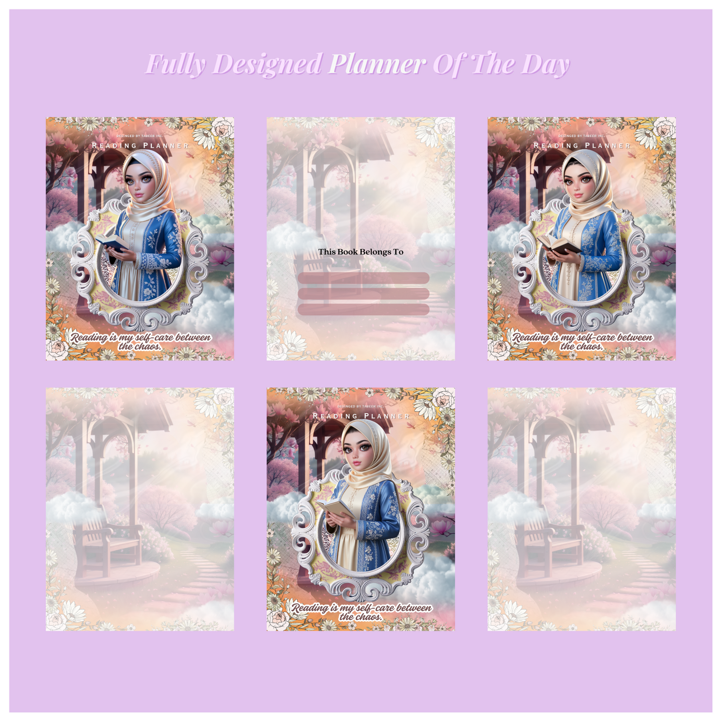 Planner of the Day Fully Designed Digital planner Reading Planner (PLR)