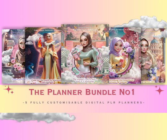 5 Fully Designed Digital Planners (Bundle NO1)