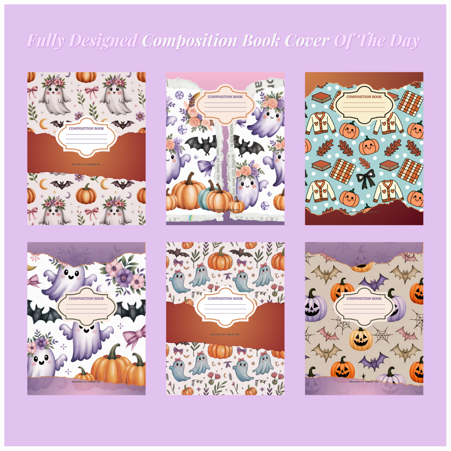 10 Fully Designed Composition Book Cover Bundle Of The Day